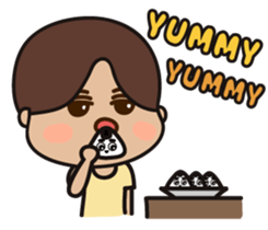 The heart lips boy and his friends. sticker #8777422