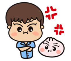 The heart lips boy and his friends. sticker #8777424