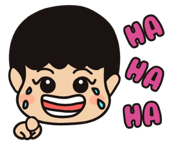 The heart lips boy and his friends. sticker #8777425