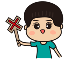 The heart lips boy and his friends. sticker #8777429