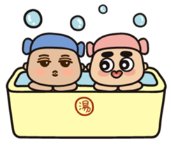 The heart lips boy and his friends. sticker #8777437