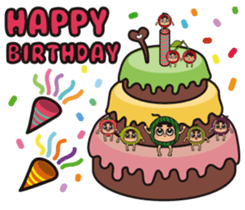 The heart lips boy and his friends. sticker #8777438