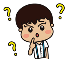 The heart lips boy and his friends. sticker #8777439