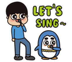 The heart lips boy and his friends. sticker #8777443