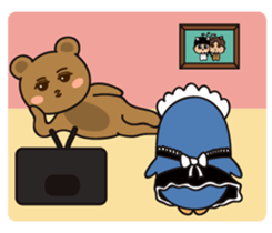 The heart lips boy and his friends. sticker #8777449