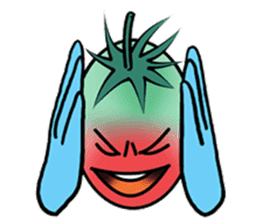 Hand sign of cherry tomatoes sticker #8777659