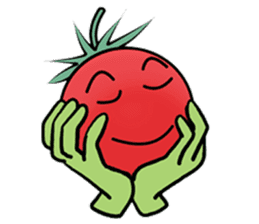 Hand sign of cherry tomatoes sticker #8777661