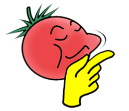 Hand sign of cherry tomatoes sticker #8777663