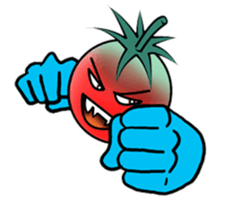 Hand sign of cherry tomatoes sticker #8777665