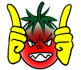 Hand sign of cherry tomatoes sticker #8777670