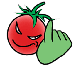 Hand sign of cherry tomatoes sticker #8777671