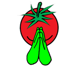 Hand sign of cherry tomatoes sticker #8777673