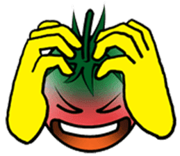 Hand sign of cherry tomatoes sticker #8777675