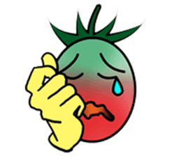 Hand sign of cherry tomatoes sticker #8777681