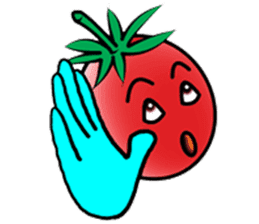 Hand sign of cherry tomatoes sticker #8777682