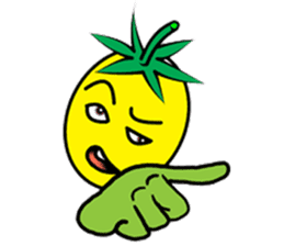 Hand sign of cherry tomatoes sticker #8777683