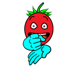 Hand sign of cherry tomatoes sticker #8777695
