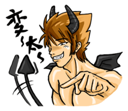 Strongman with friends cosplay party sticker #8779310