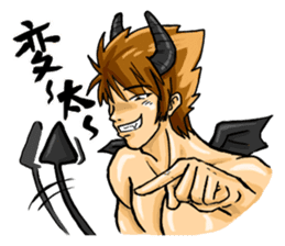 Strongman with friends cosplay party sticker #8779310