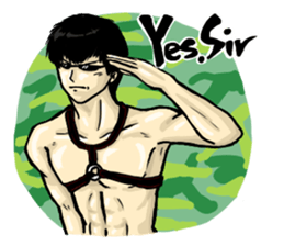 Strongman with friends cosplay party sticker #8779332