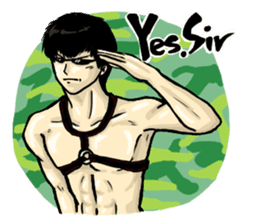 Strongman with friends cosplay party sticker #8779332