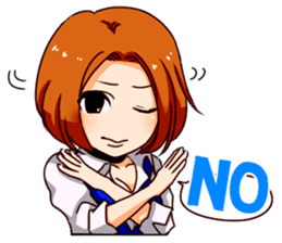 A female office drinking worker idol sticker #8780027
