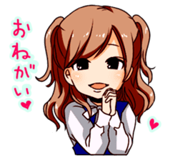 A female office drinking worker idol sticker #8780030