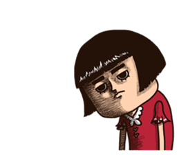 People with bobbed hair 3 sticker #8780491