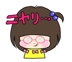 Girls liking pickled radish. sticker #8783144