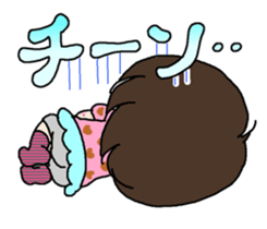 Girls liking pickled radish. sticker #8783155