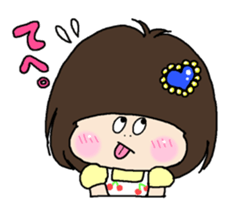 Girls liking pickled radish. sticker #8783156