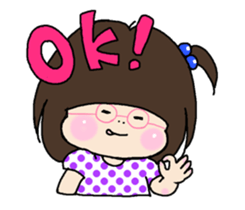 Girls liking pickled radish. sticker #8783162