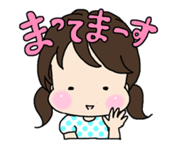 Girls liking pickled radish. sticker #8783167