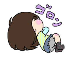 Girls liking pickled radish. sticker #8783169