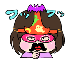 Girls liking pickled radish. sticker #8783177