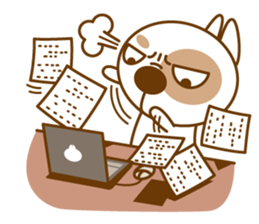 Nurungee_ver.2_cynical Dog sticker #8783659