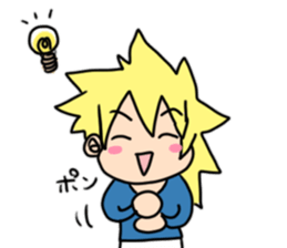 Blond young man sticker #8784686