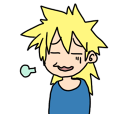 Blond young man sticker #8784704