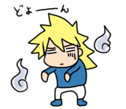 Blond young man sticker #8784710