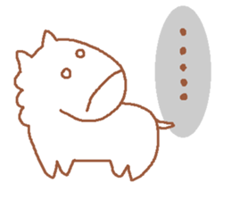 It is a cute horse illustrations3 sticker #8785126