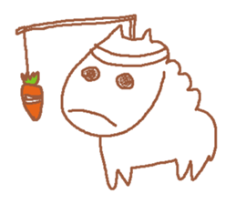 It is a cute horse illustrations3 sticker #8785149