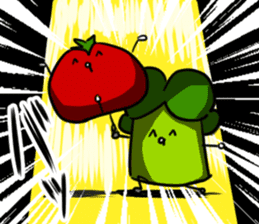 Broccoli and tomato Sister sticker #8785579