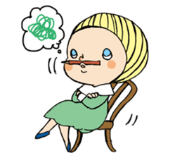 Girl  chicorian of the blond hair sticker #8785763