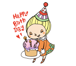 Girl  chicorian of the blond hair sticker #8785764