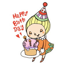 Girl chicorian of the blond hair sticker #8785764