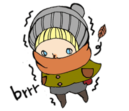 Girl  chicorian of the blond hair sticker #8785767