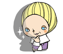 Girl  chicorian of the blond hair sticker #8785769