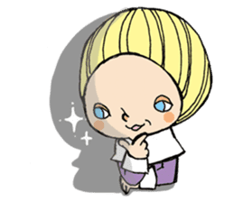 Girl chicorian of the blond hair sticker #8785769