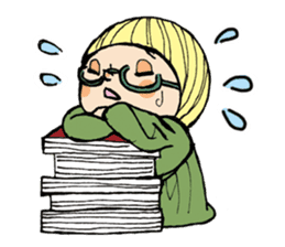 Girl chicorian of the blond hair sticker #8785771