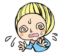 Girl  chicorian of the blond hair sticker #8785772